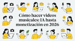 Cómo hacer videos musicales: IA hasta monetización en 2026
