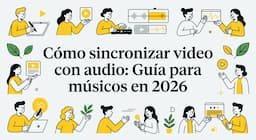 Cómo sincronizar video con audio: Guía para músicos en 2026